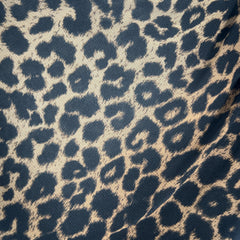 Saint Laurent Leopard Printed Ruched Mesh Mini Dress