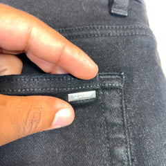 Amiri MX1 Black Leather Patch Jeans
