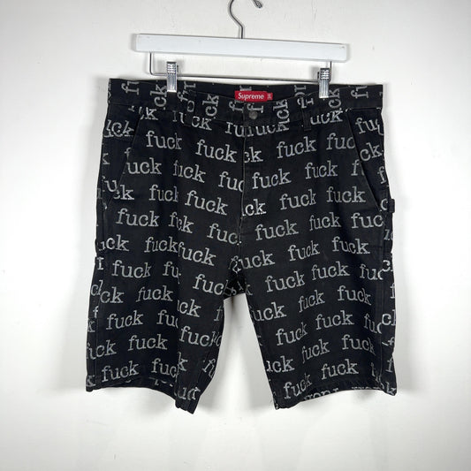 Supreme Fuck Denim Shorts