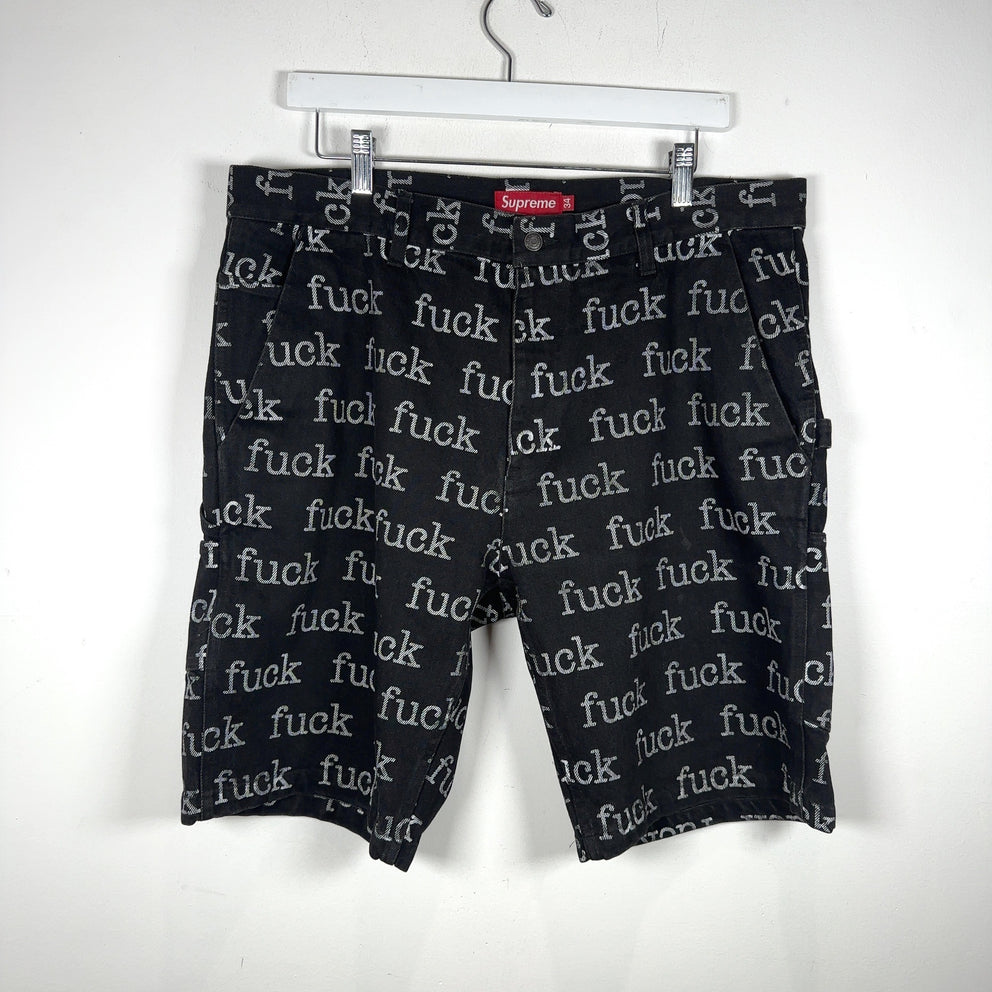 Supreme Fuck Denim Shorts