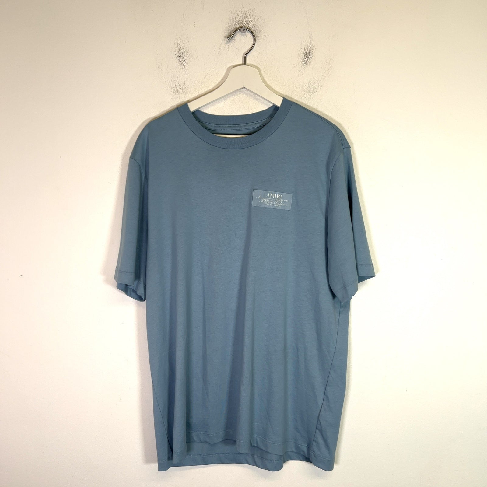 Amiri Light Blue Spirit Logo T-Shirt