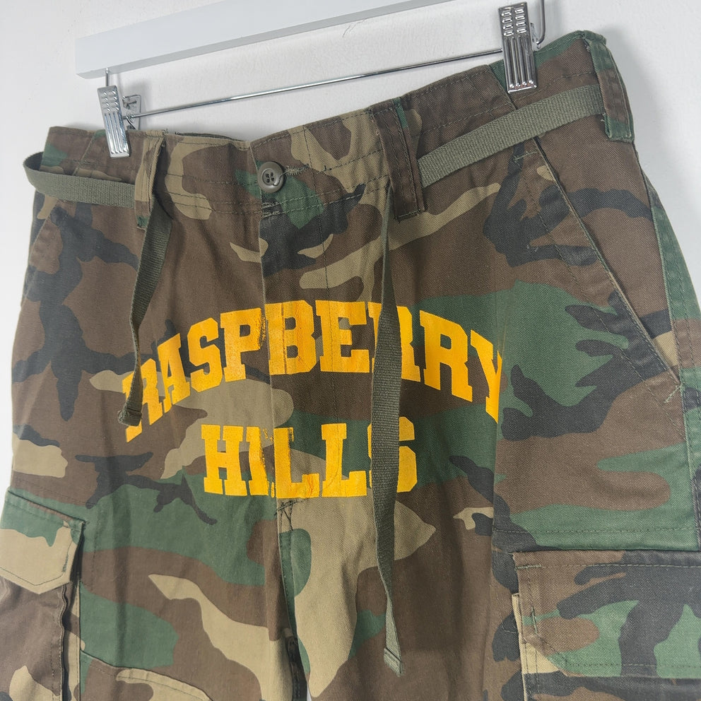 Raspberry Hills Logo Camo Cargo Shorts
