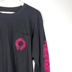 Chrome Hearts Pink Floral Cross Longsleeve