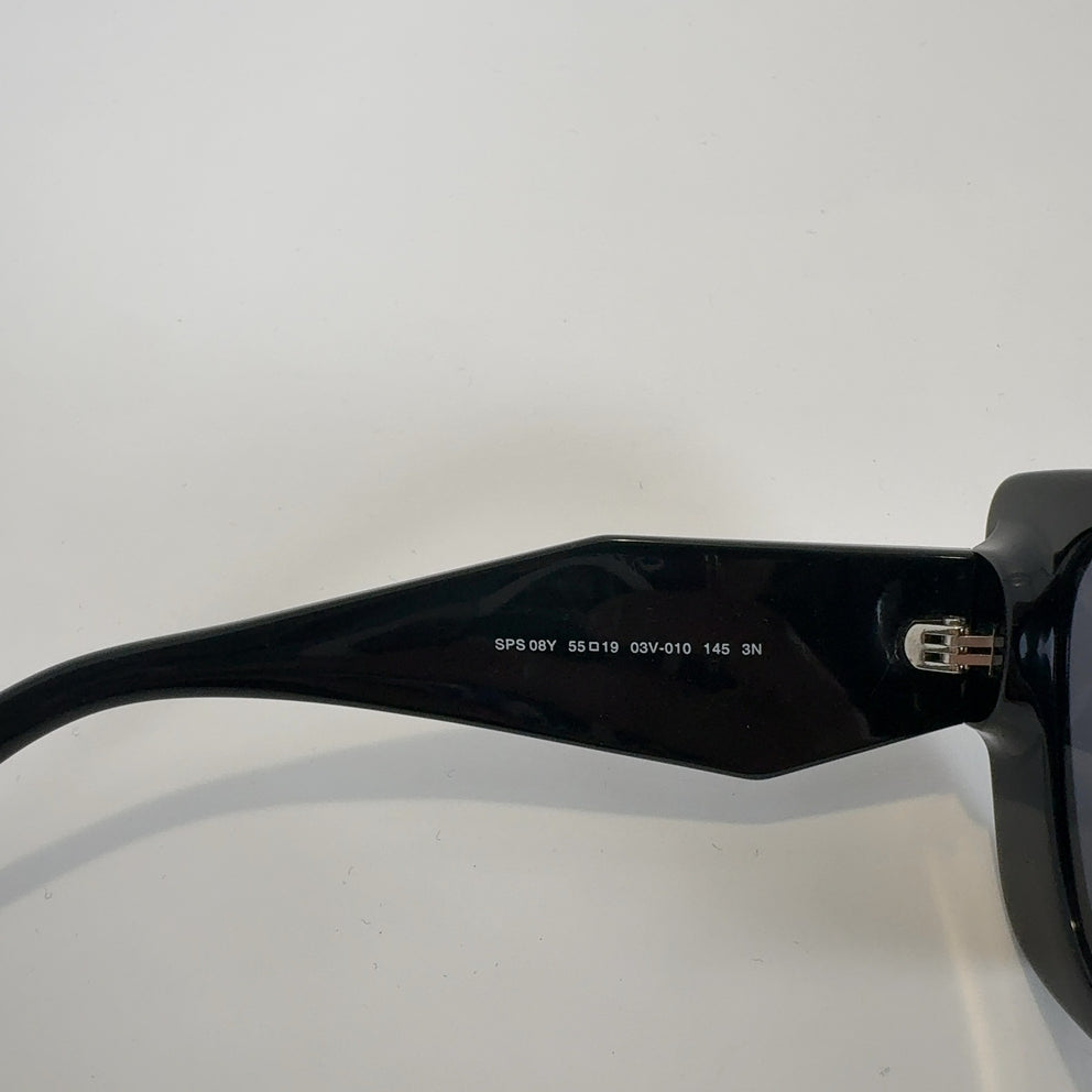 Prada Plaque Logo Wide Cat Eye Sunglasses