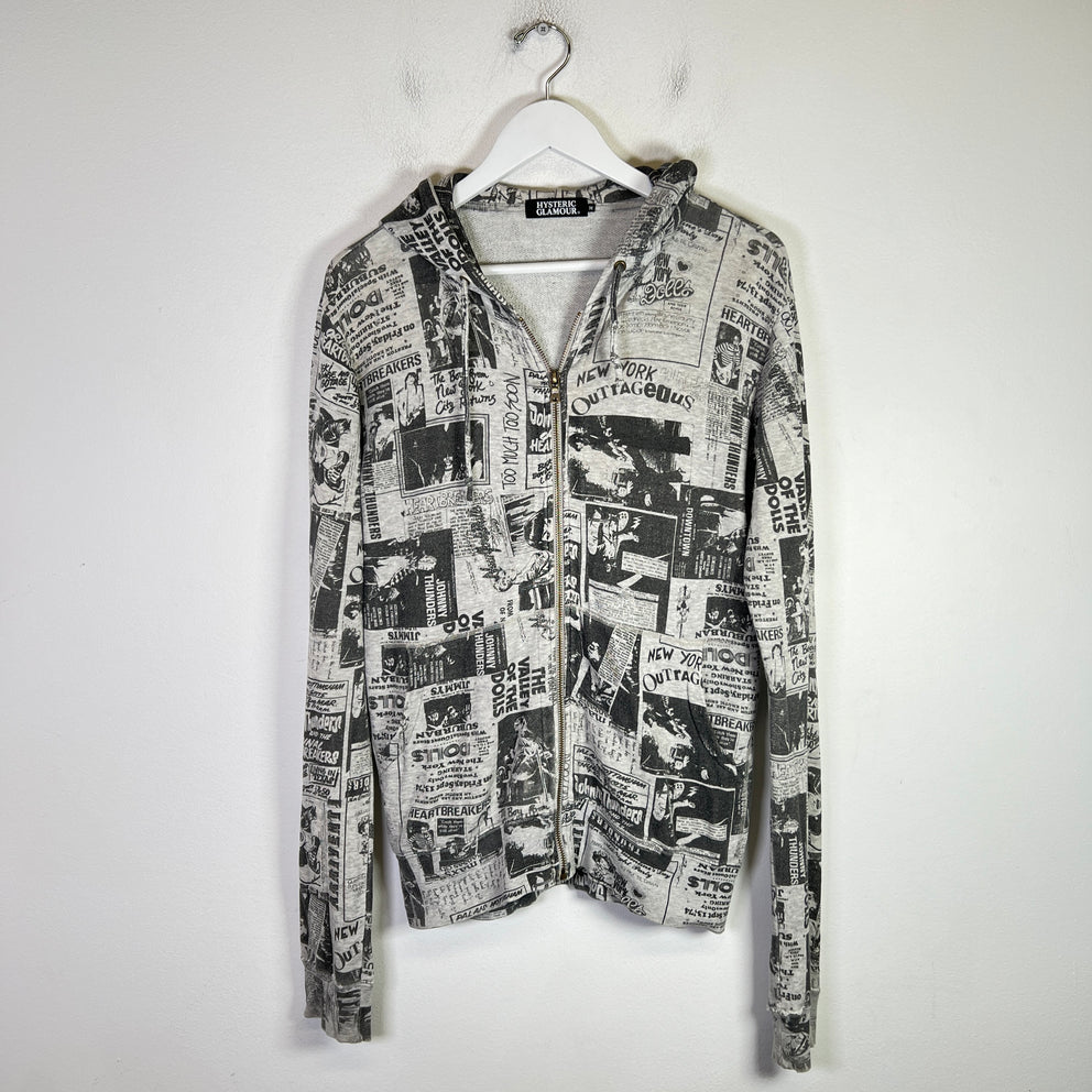 Hysteric Glamour New York Dolls AOP Zip-Up Hoodie