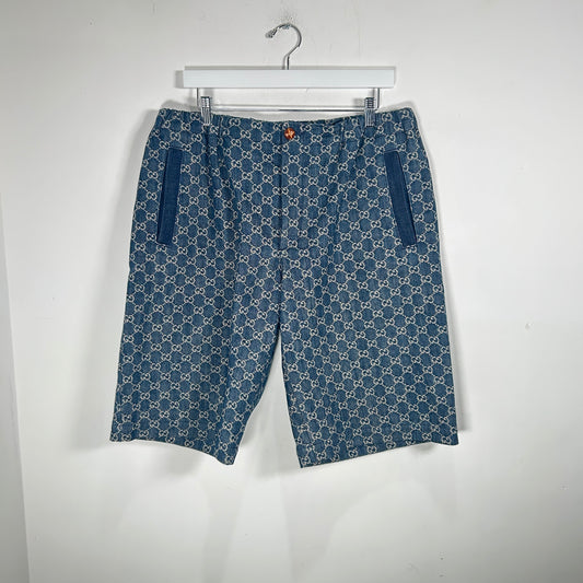 Gucci Denim Monogram Short Size L