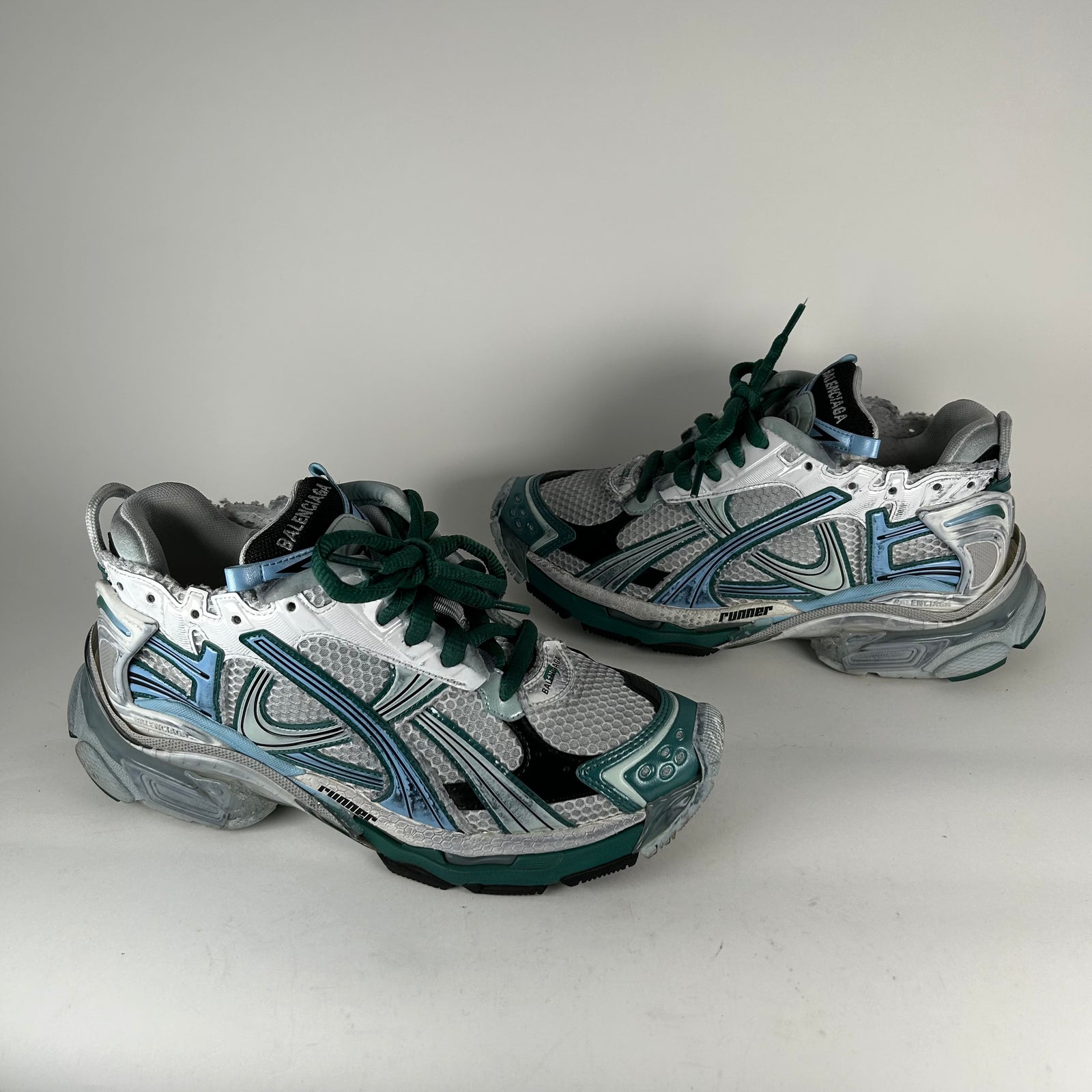 Balenciaga Green/Blue Runners Size 7