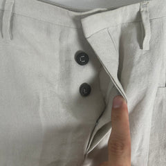 Linen Drop-Crotch Shorts Size 31