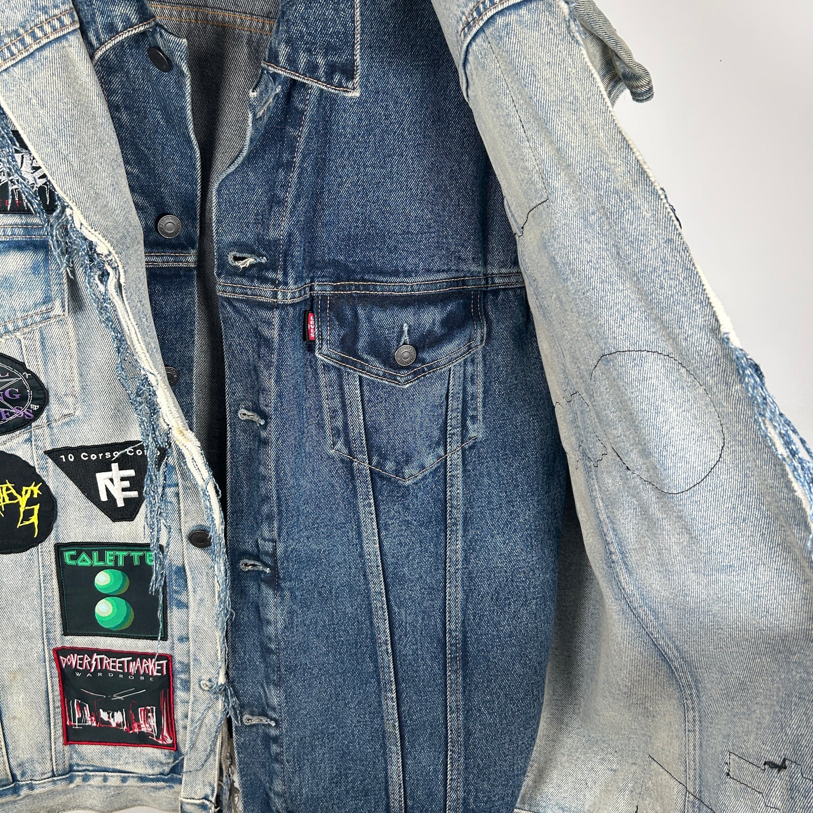 Vetements x Levis AW17 Double Trash Oversized Denim Vest Size S