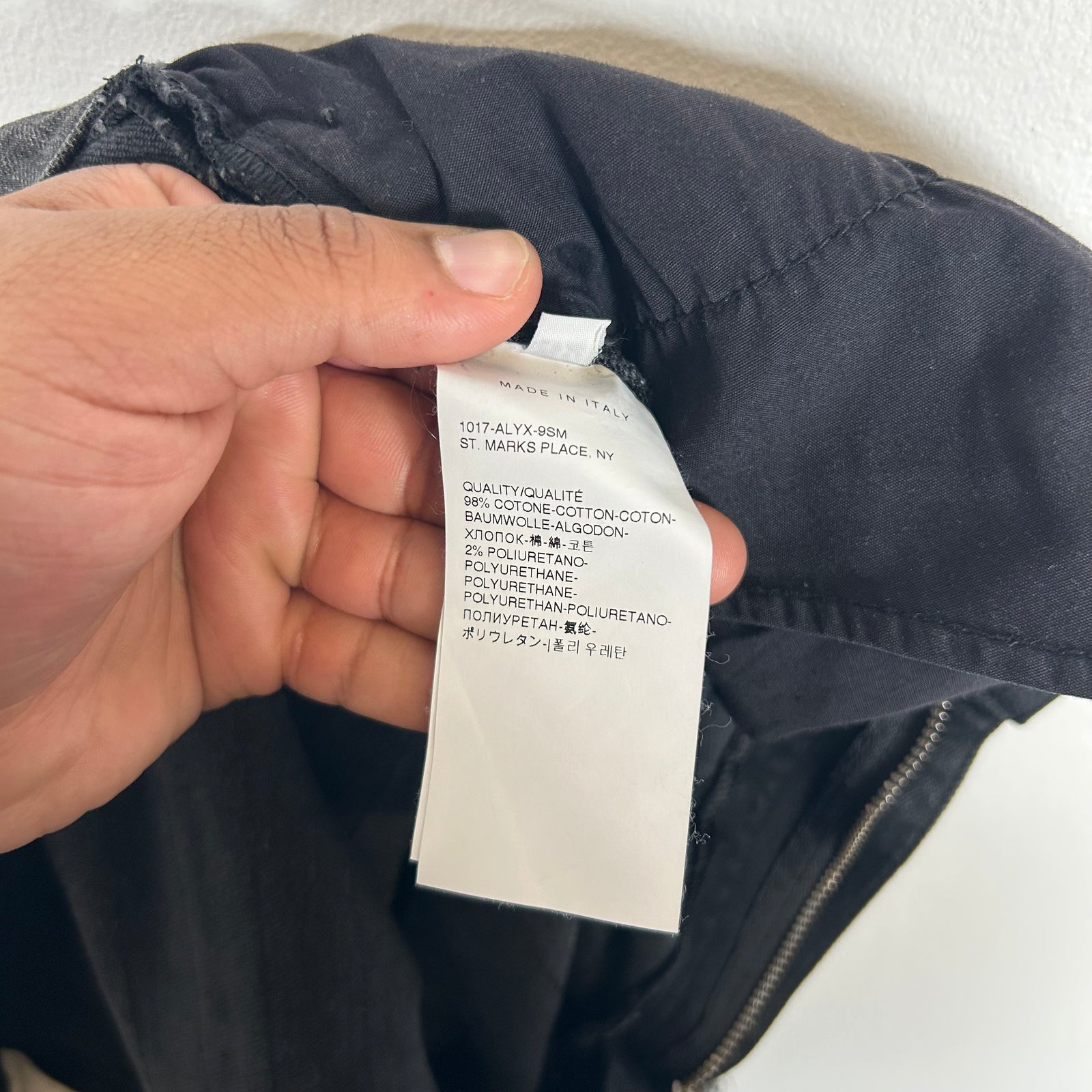 Alyx x Blackmeans Black Frayed Denim Jeans Size 34