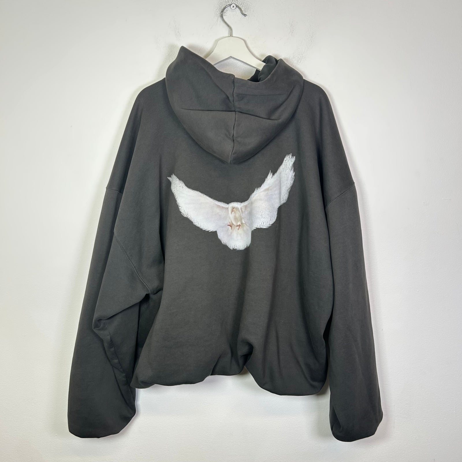 YZY Gap x Balenciaga Black Dove Hoodie Size L