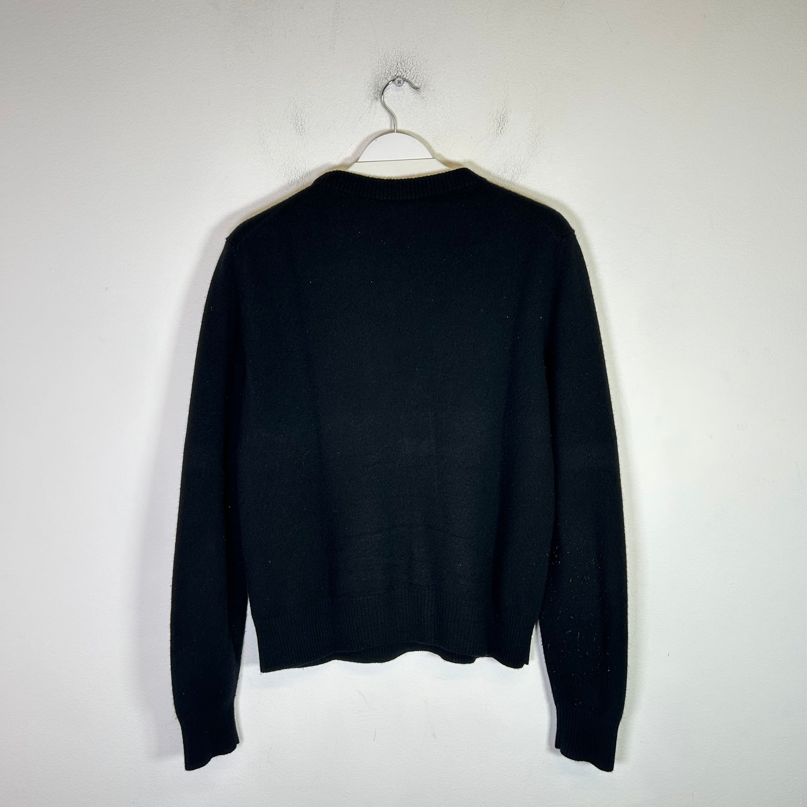Dior x Kenny Scharf Black CD Logo Cashmere Sweater Size S