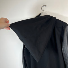 Rick Owens Black Leather Mountain Hoodie