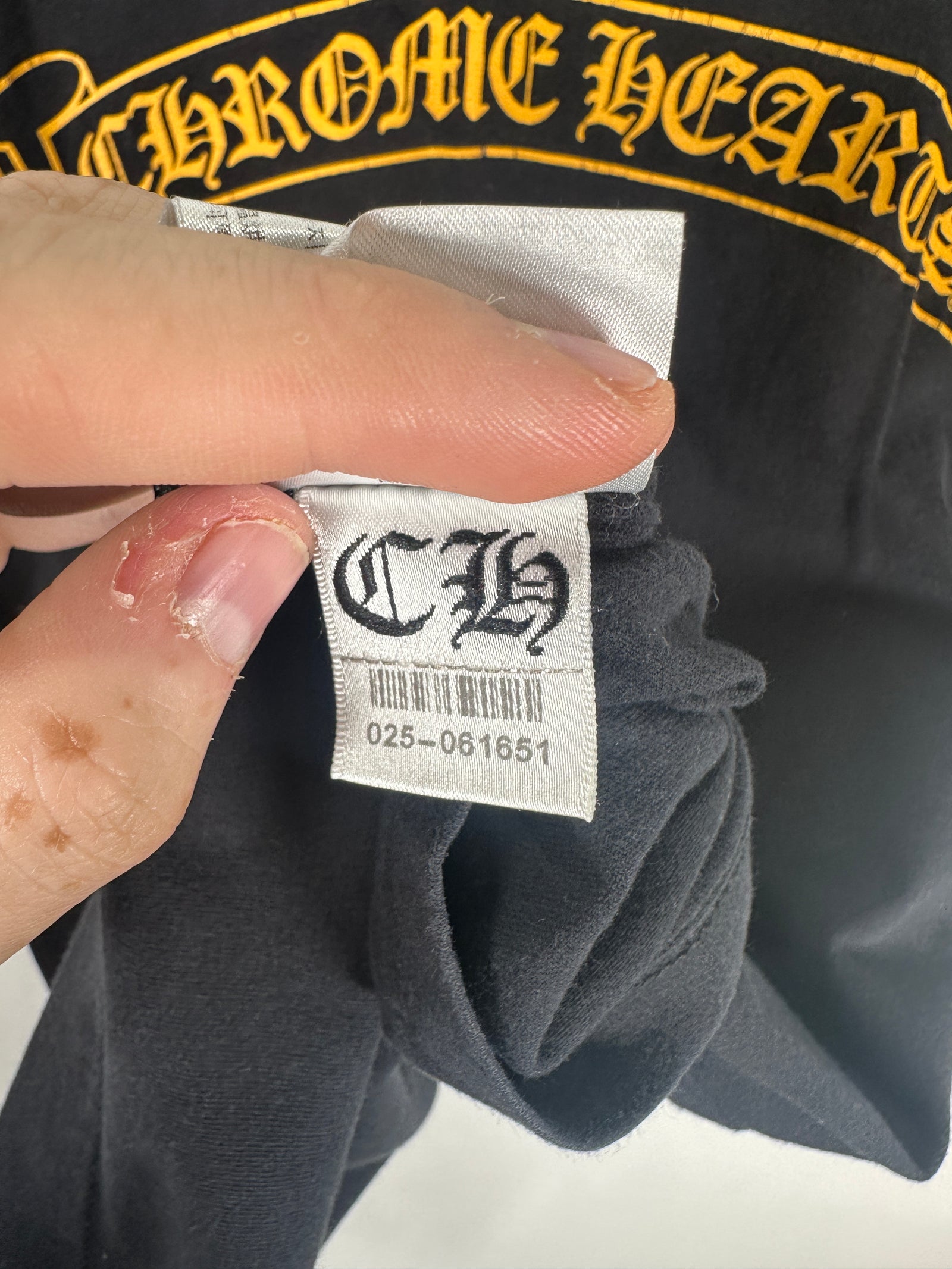 Chrome Hearts Yellow Scroll Graphic T-Shirt Size S