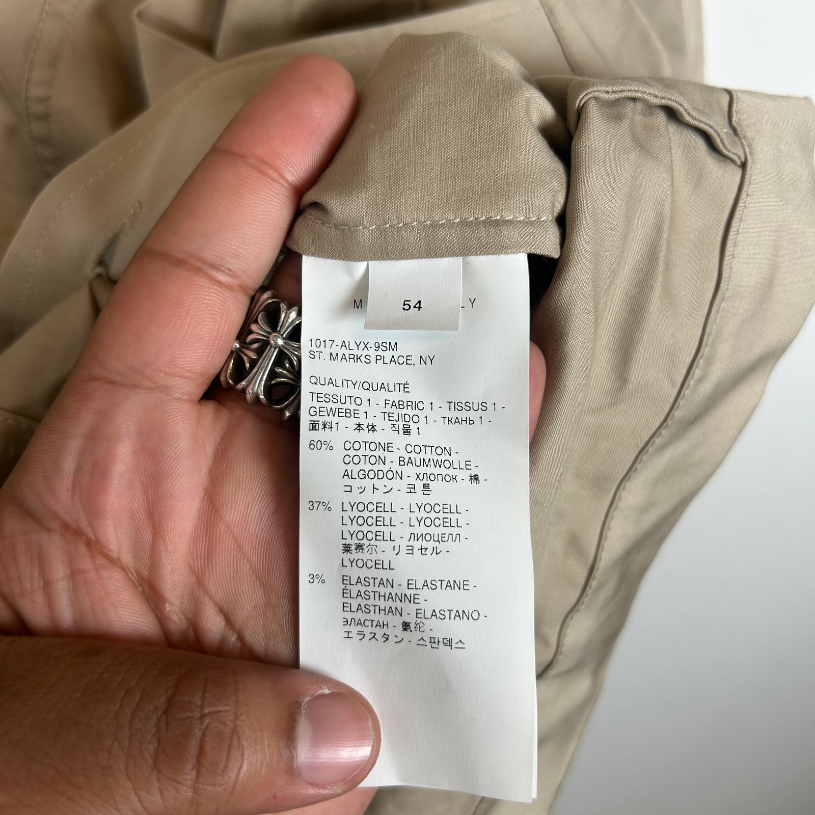 1017 Alyx 9SM Khaki Curved Pocket SS Button-Up Shirt Size L