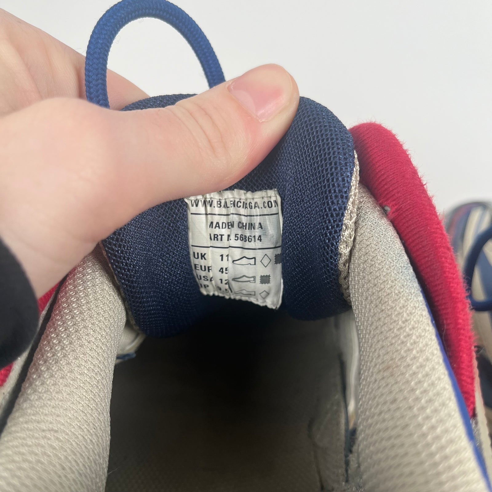 Balenciaga Track 2 Red/Blue/Silver Size 12