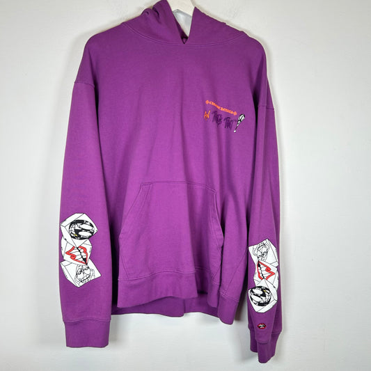 Chrome Hearts Purple Matty Boy I Want More Not Less Hoodie Size XL