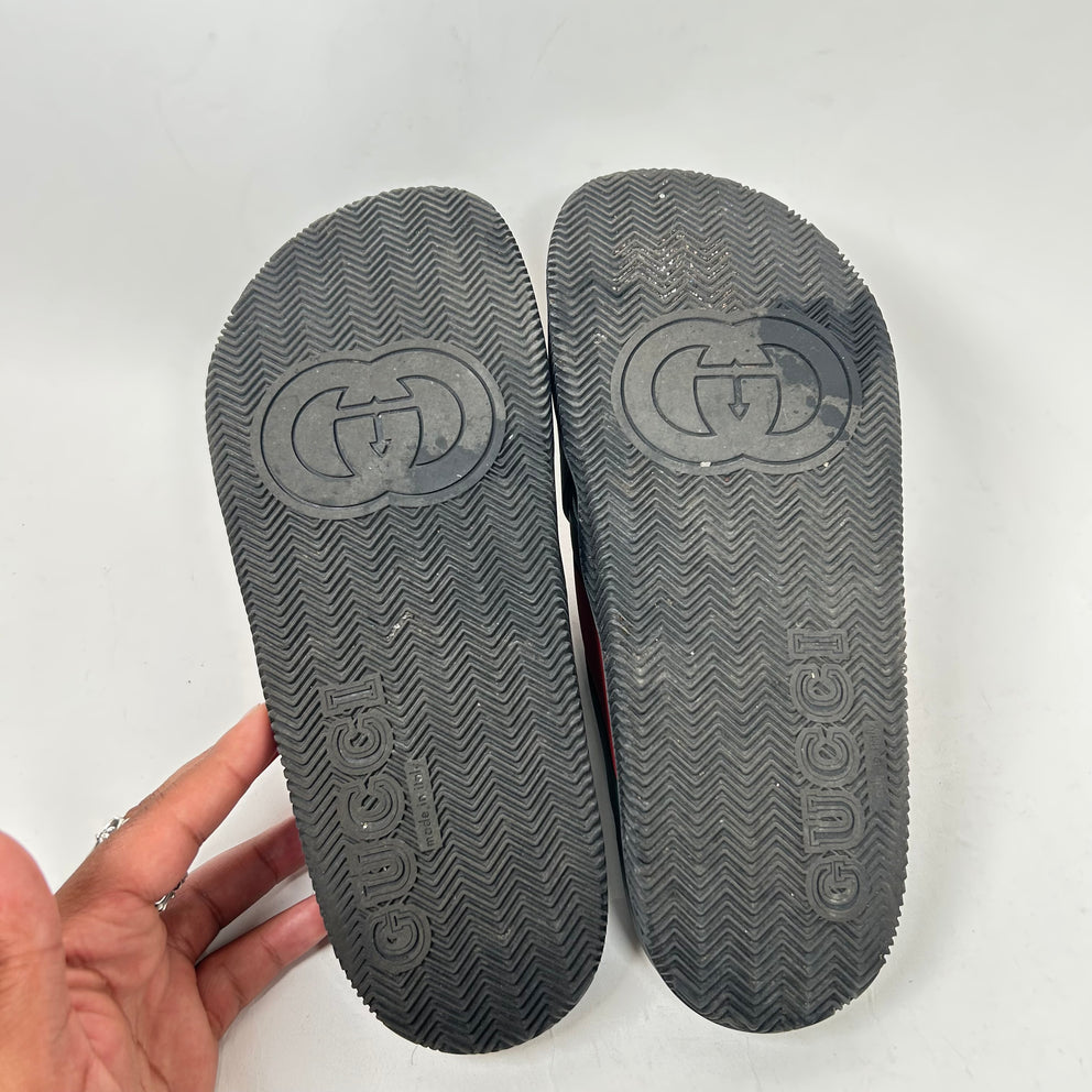 Gucci Rubber Web Slides Size GG 8