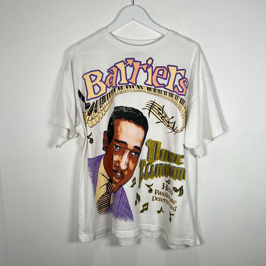 Barriers White 'Duke Ellington' T-Shirt Size Large