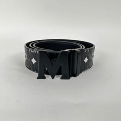 MCM Black/White 'M' Belt Size 38