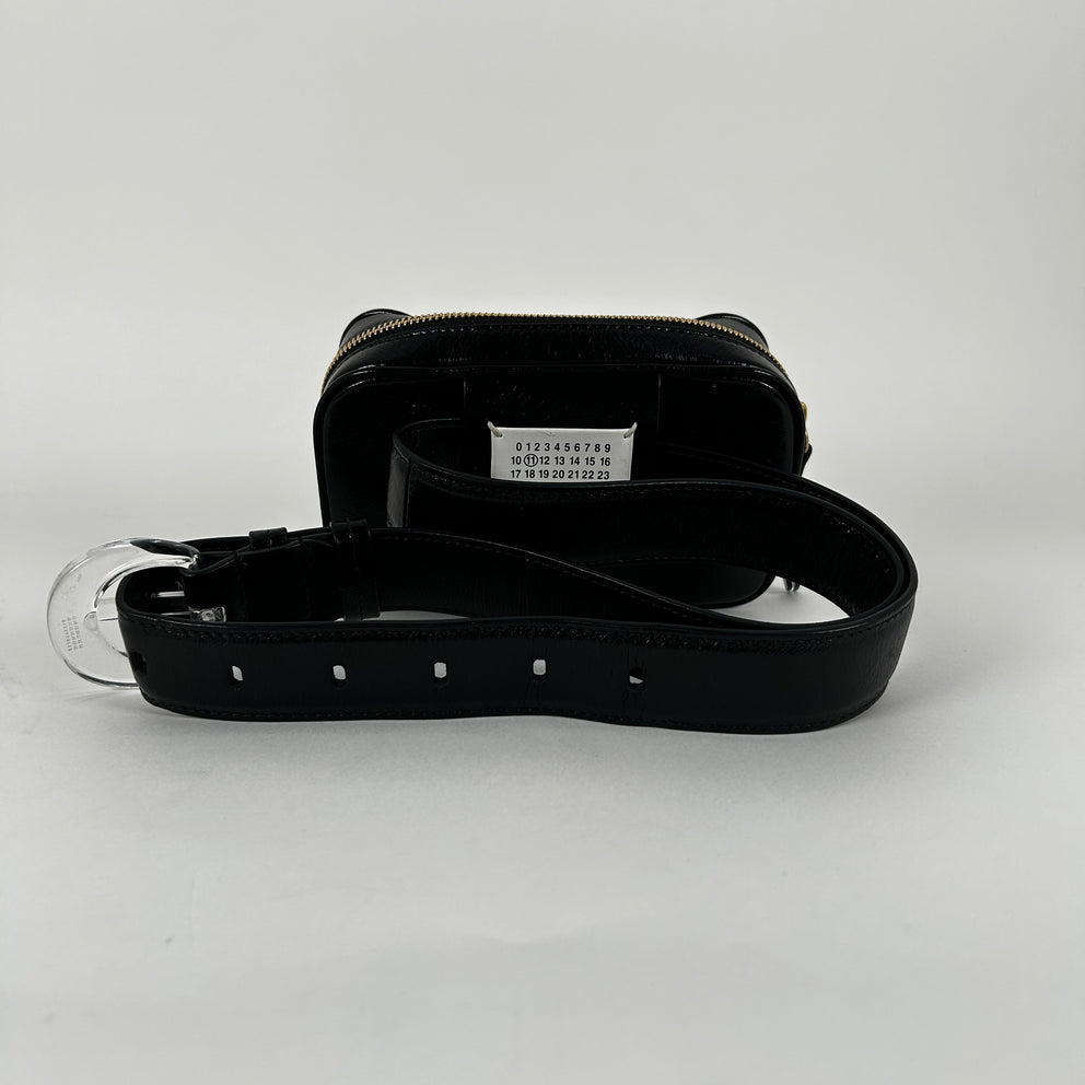 Maison Margiela Black 'Glam Slam' Patent Leather Bag