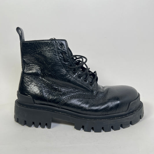 Balenciaga Tumble Leather Strike Boot Size 45