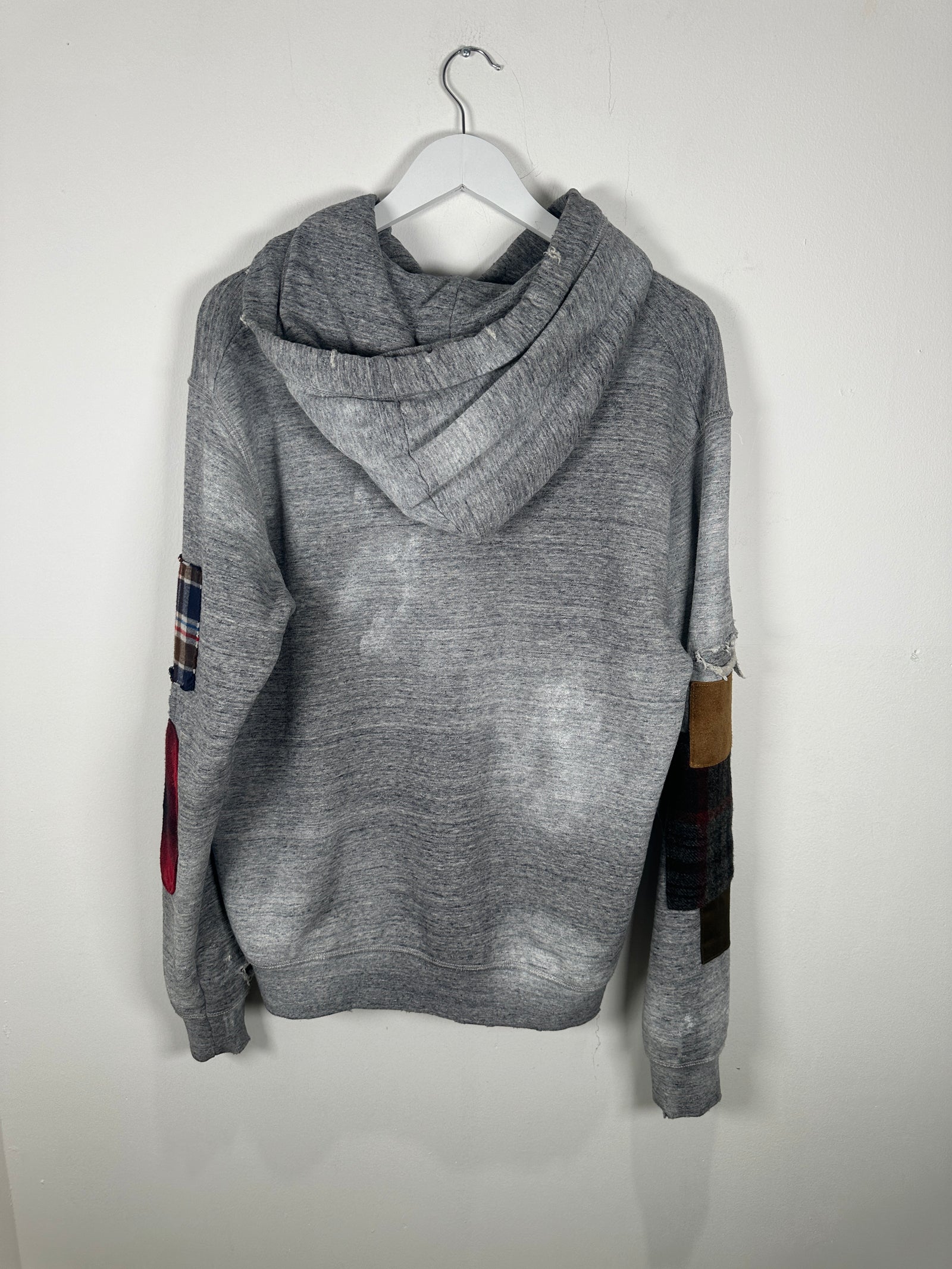 DSQUARED2 Grey Patchwork Hoodie Size S