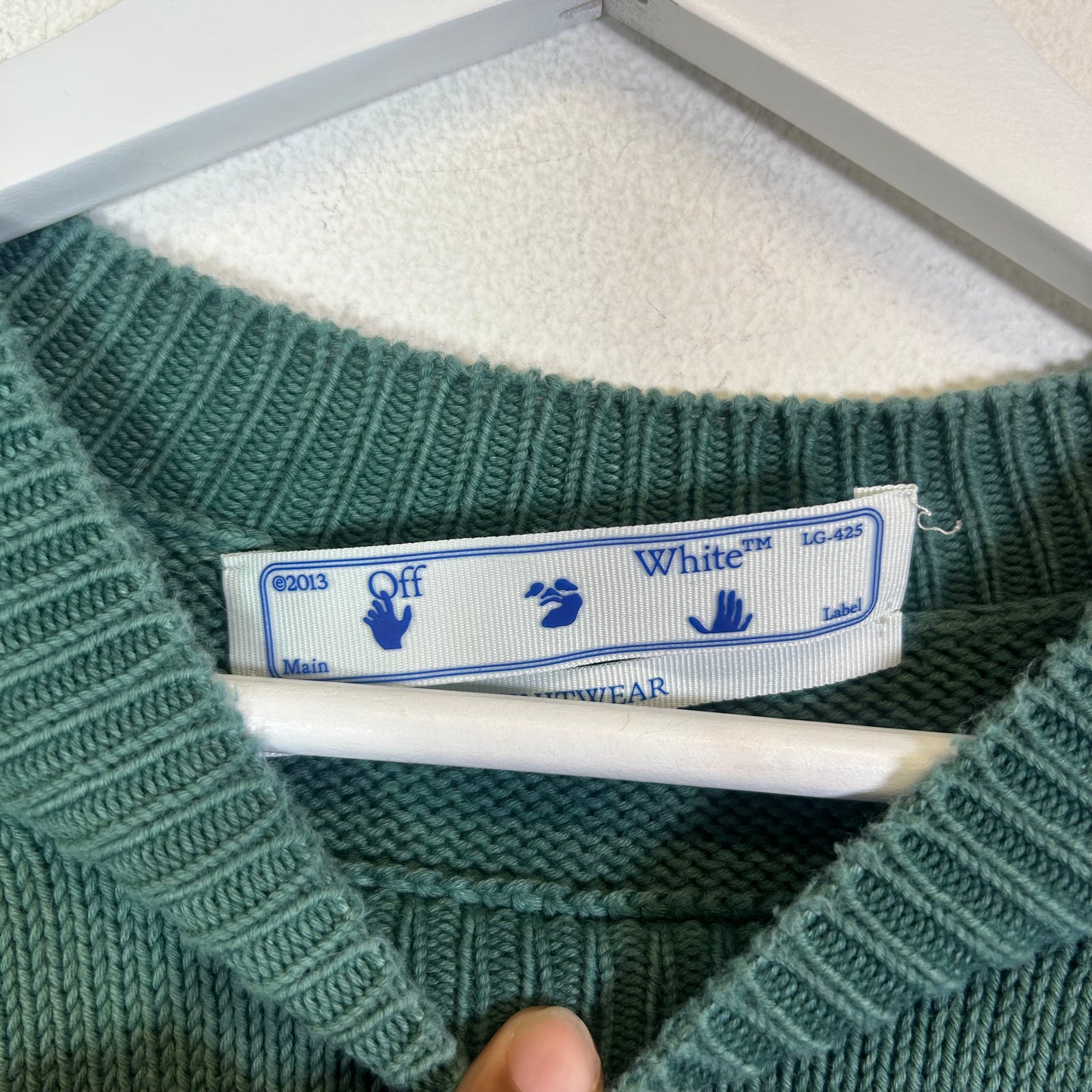 Off-White Rib Knit Tye Dye Sweater