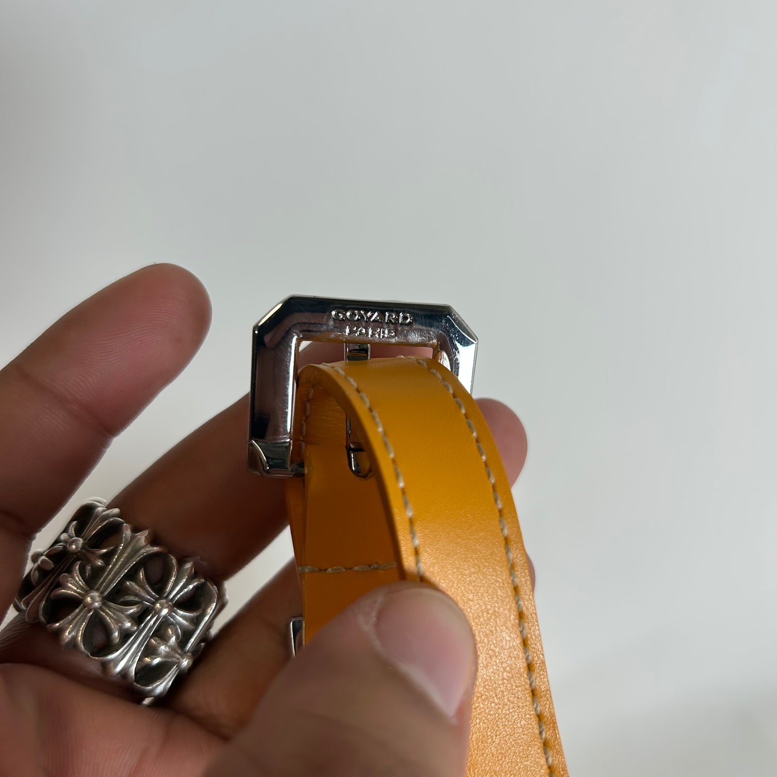 Goyard Yellow Belvedere PM Shoulder Bag