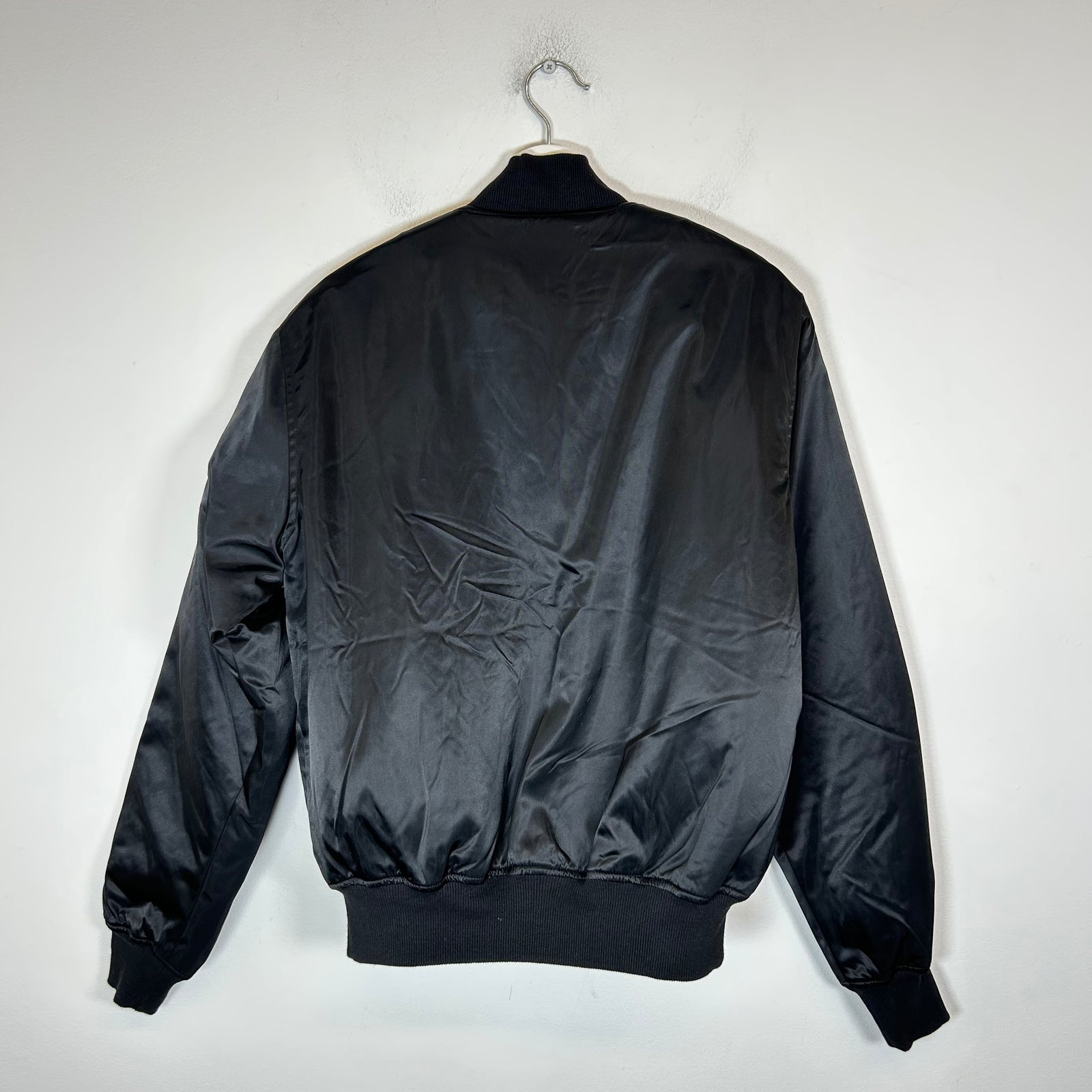 Aime Leon Dore Black Embroidered Bomber Jacket Size M