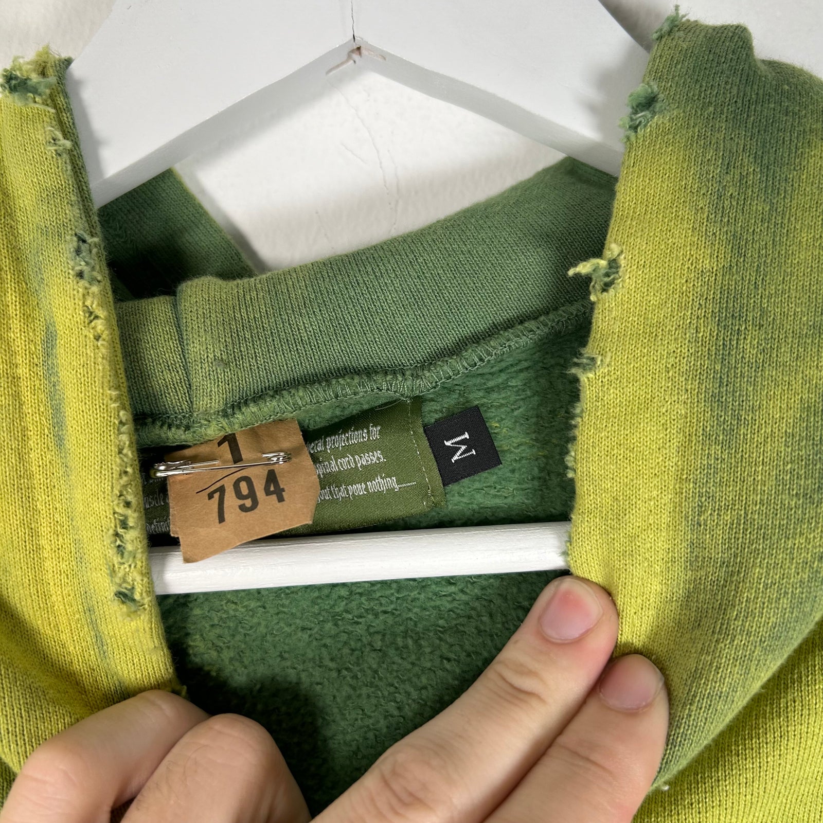 Vertabrae Green Patch Hoodie Size M