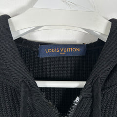 Louis Vuitton 3D Empreinte Pocket Knit Zip Up Hoodie Size XL