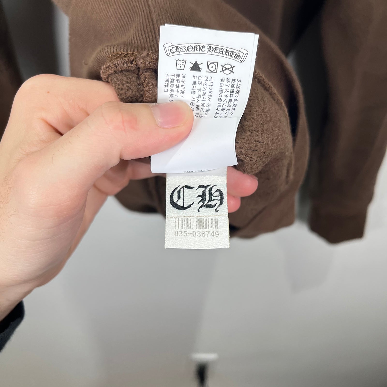 Chrome Hearts Brown 'Slo Ride14' 1/4 Zip Polo Size L