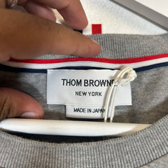 Thom Browne Grey 4 Bar T-Shirt Size 4