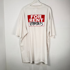 Vetements 'For Rent' T-Shirt Size XXL