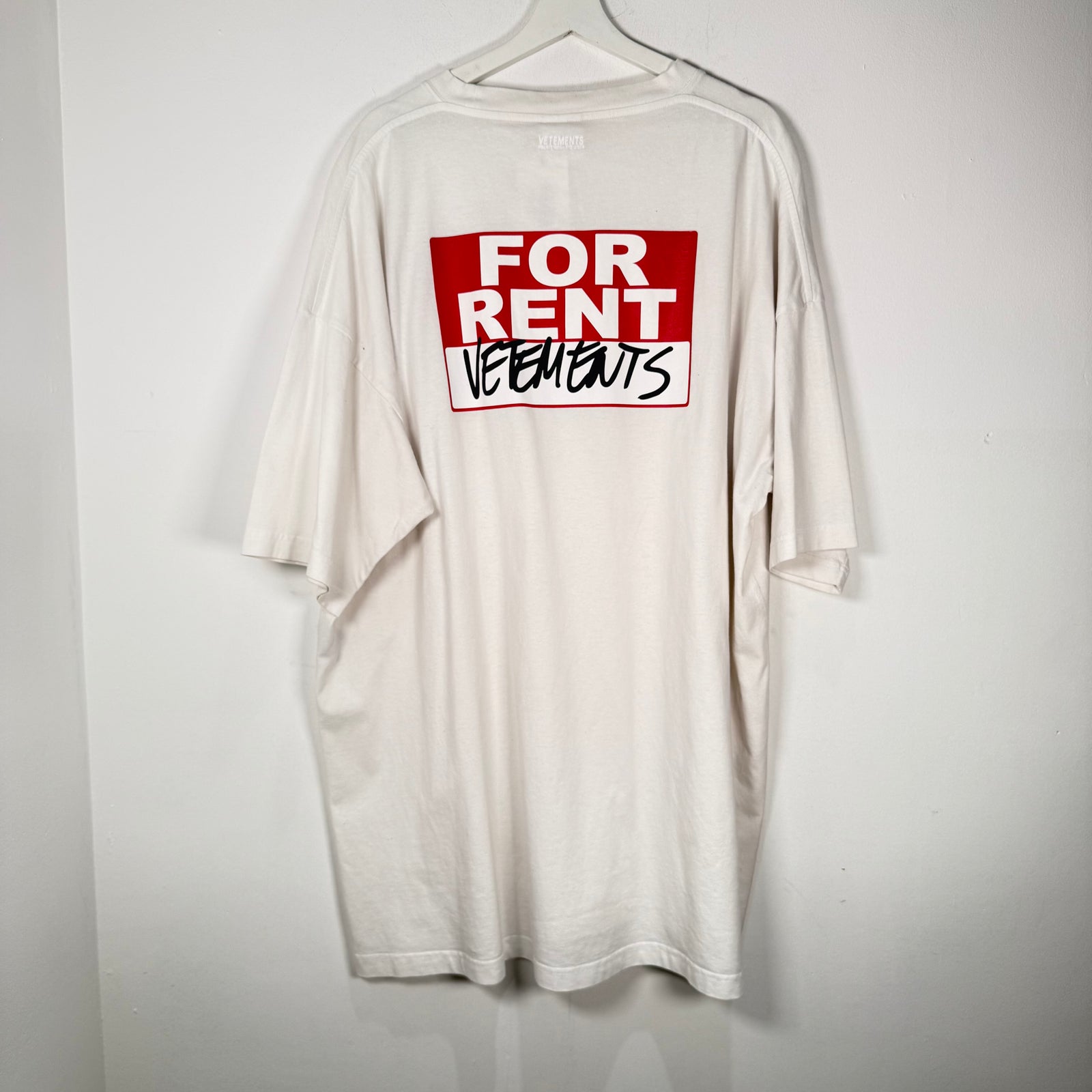 Vetements 'For Rent' T-Shirt Size XXL