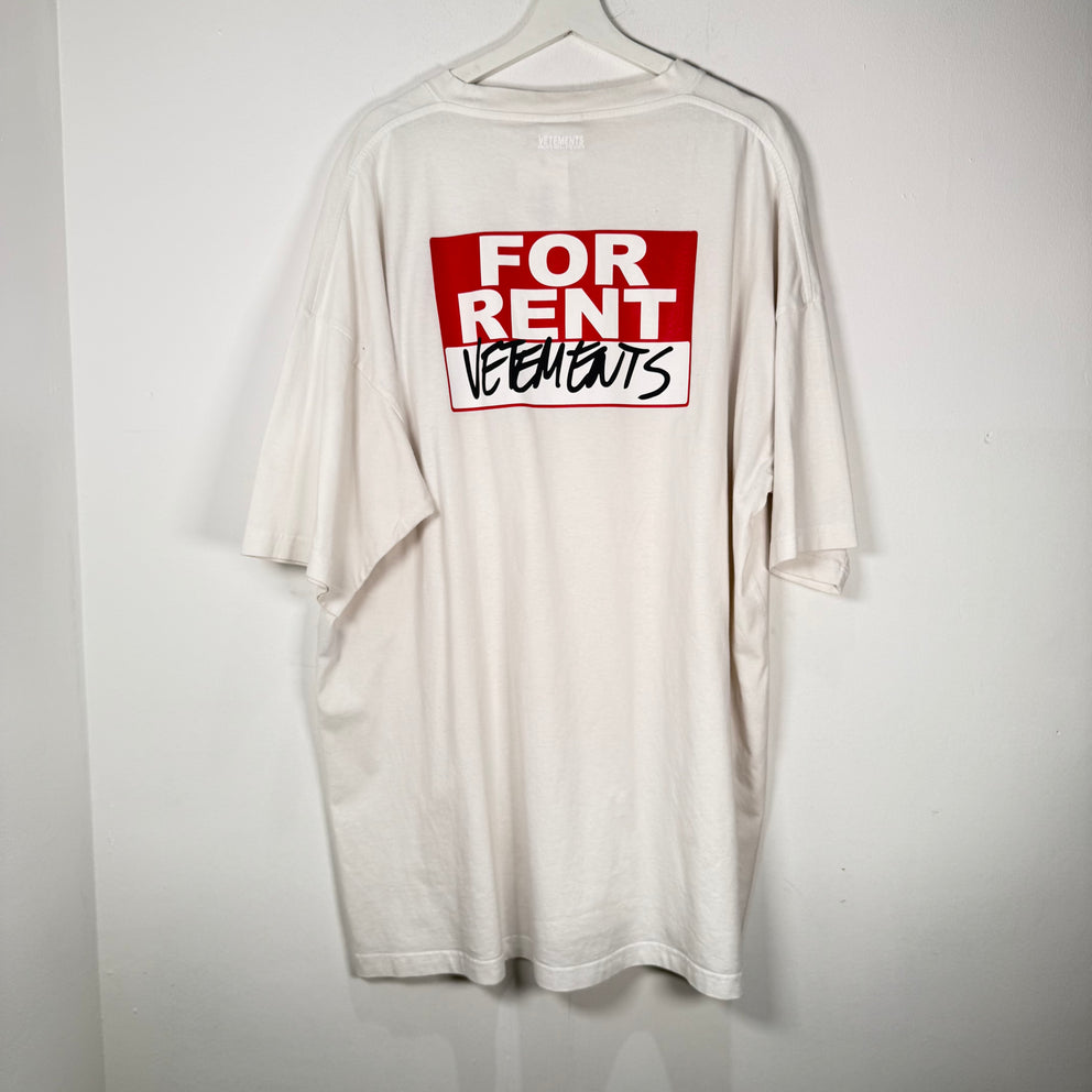 Vetements 'For Rent' T-Shirt Size XXL