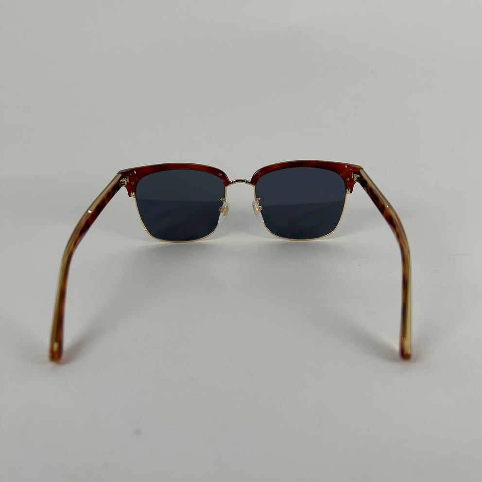 Gucci Brown/Gold Clubmaster Sunglasses