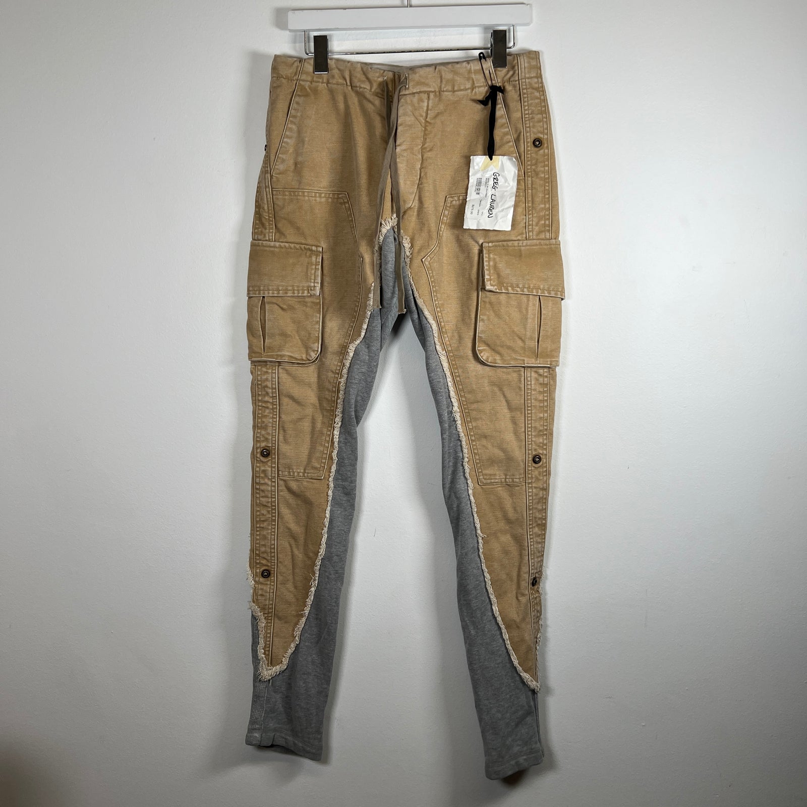 Greg Lauren Tan Hybrid Cargo Pants Size 30
