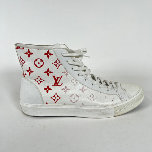 Louis Vuitton Red Monogram Tattoo High Tops LV 9