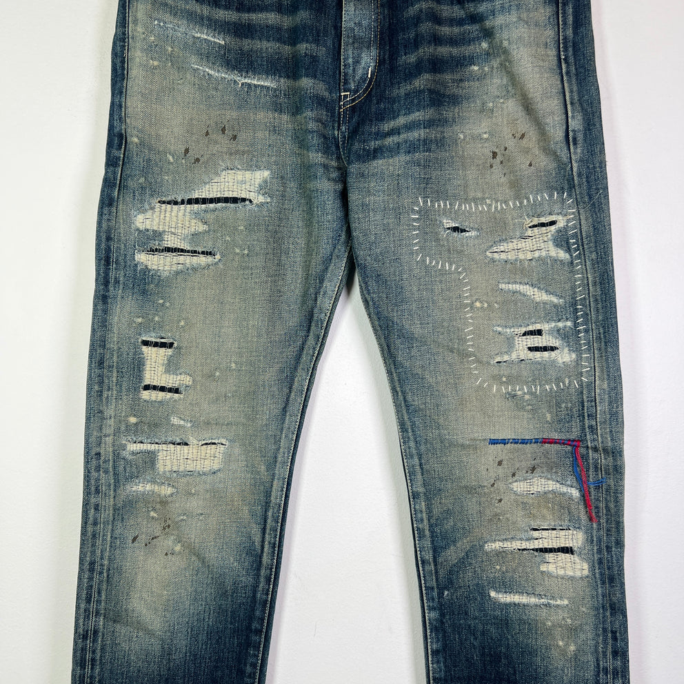Neighborhood Blue Savage Denim DP Basic Distressed Jeans