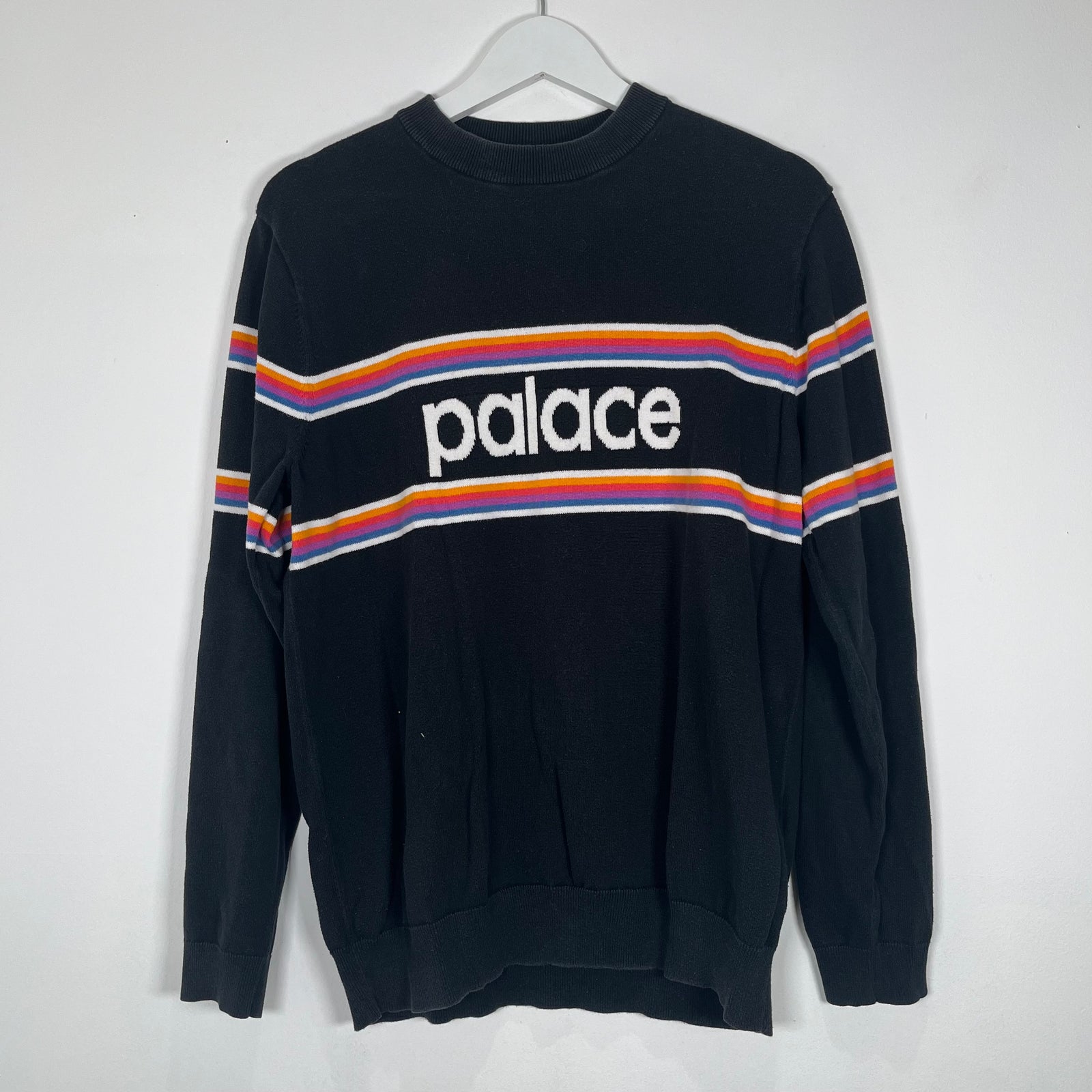 Palace Black Polaroid Logo Knit Longsleeve Size Medium