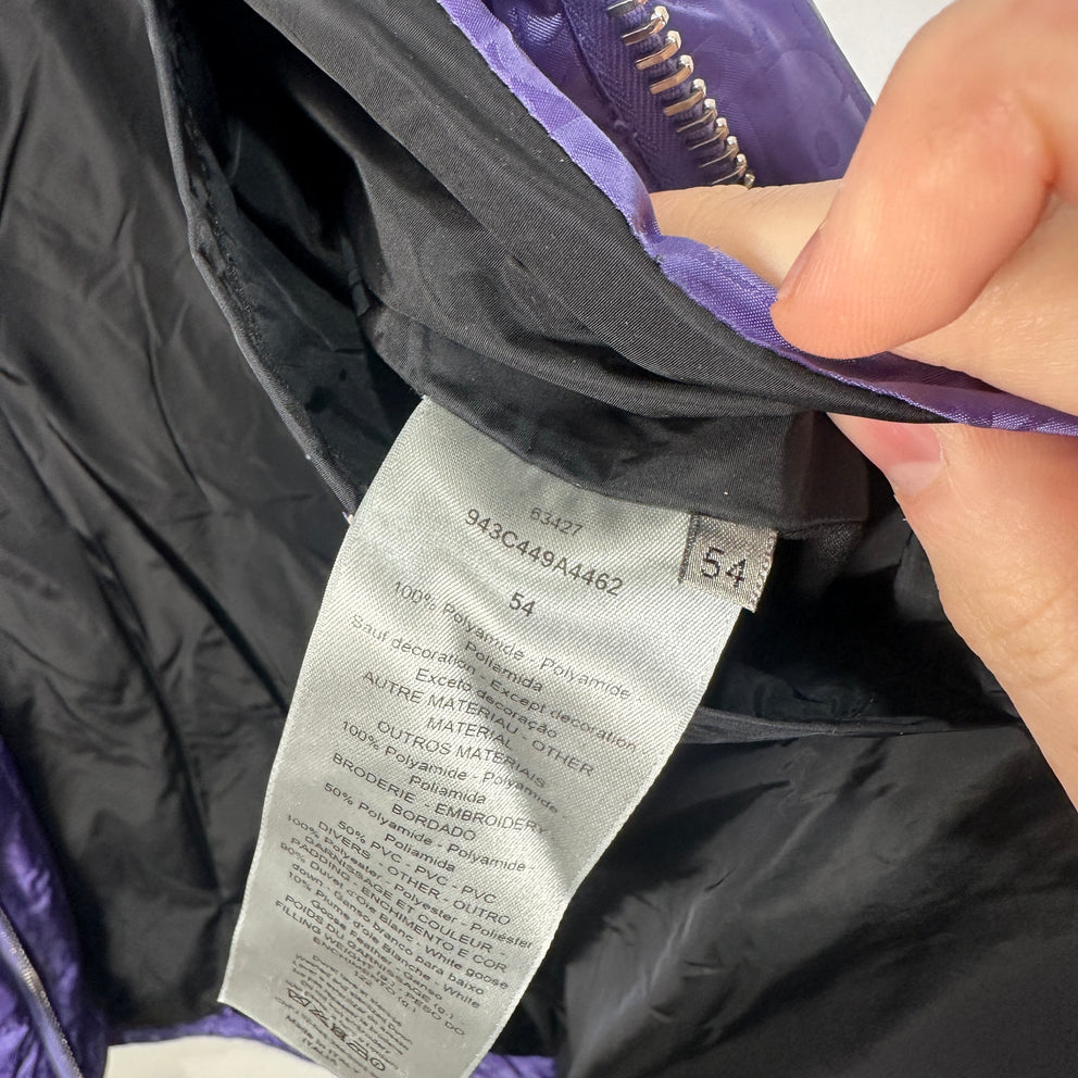Dior Oblique Purple Puffer Jacket Size 54