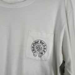 Chrome Hearts White Las Vegas Horseshoe Longsleeve Shirt Size L