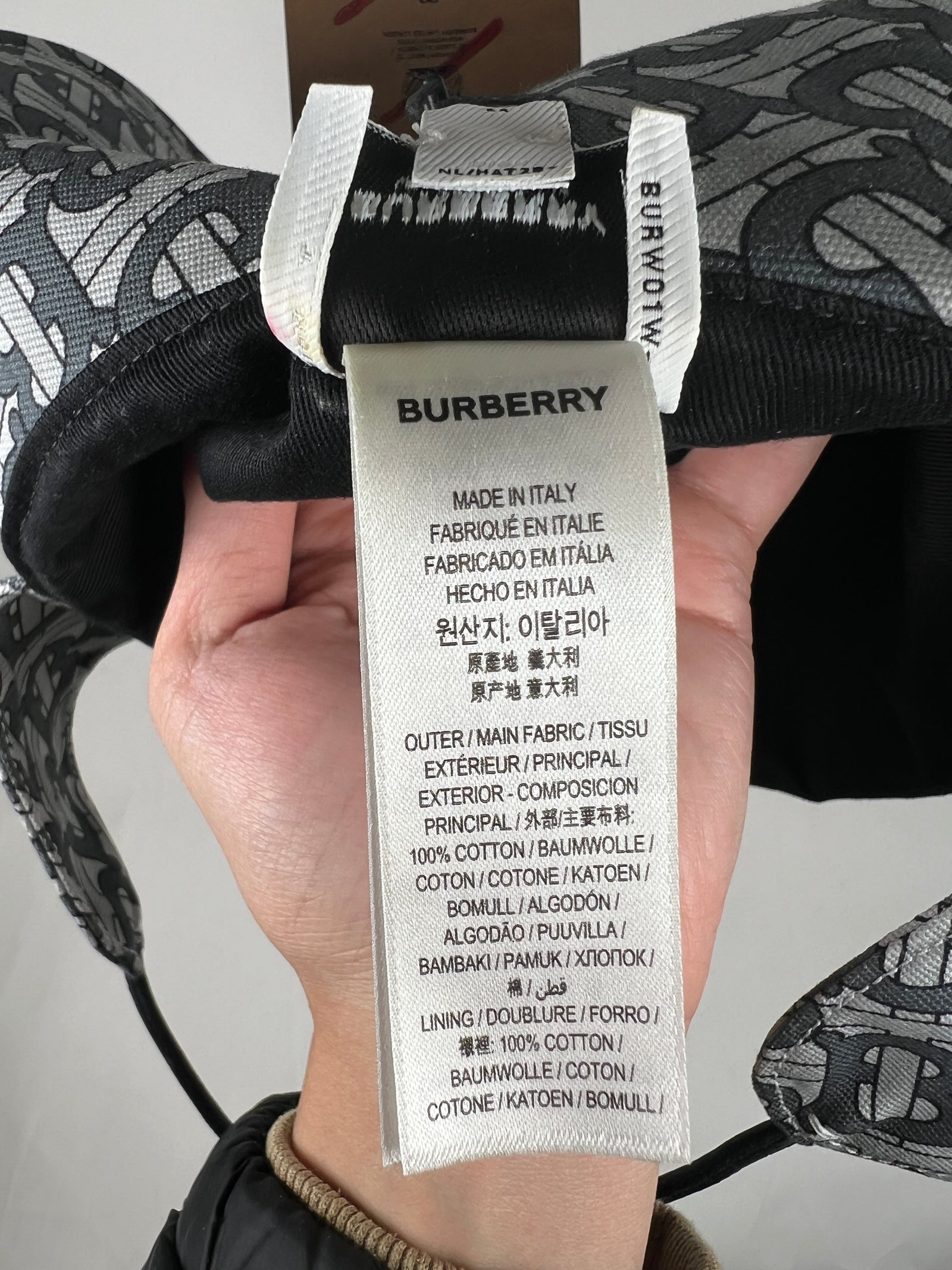 Burberry Grey TB Fisherman Hat