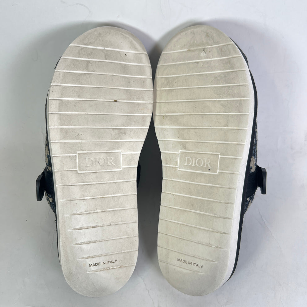 Dior Black/Beige Oblique Alpha Sandals Size 45