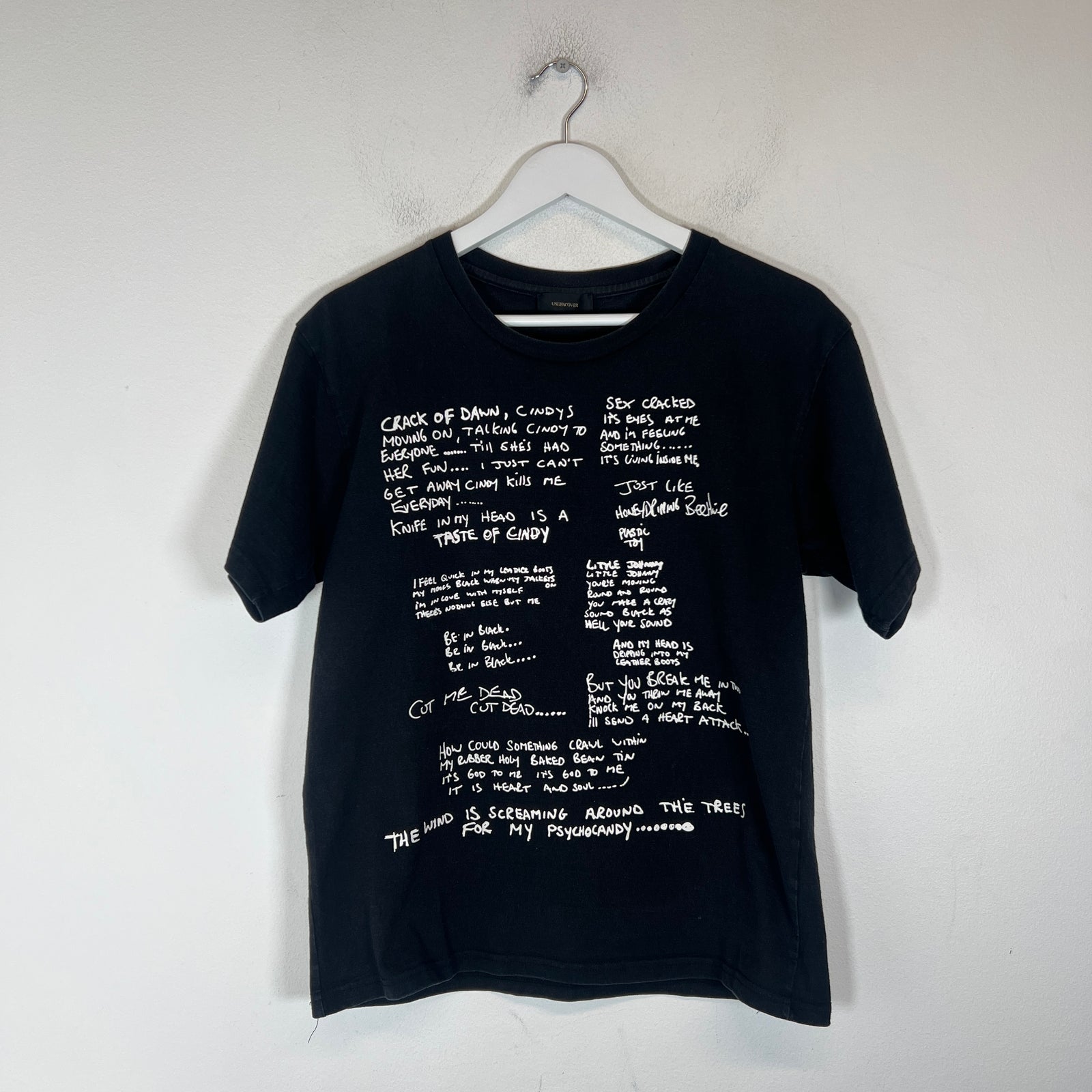 Undercover SS14 'GODOG' Psychocandy Lyric T-Shirt Size 1