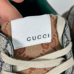 Gucci Brown GG Supreme Multi Rhyton Monogram Sneaker Size 11.5