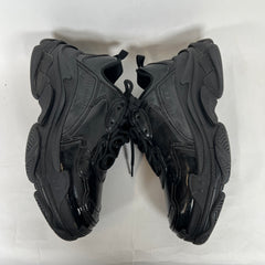 Balenciaga Black Patent Leather Triple S Sneaker Size 42