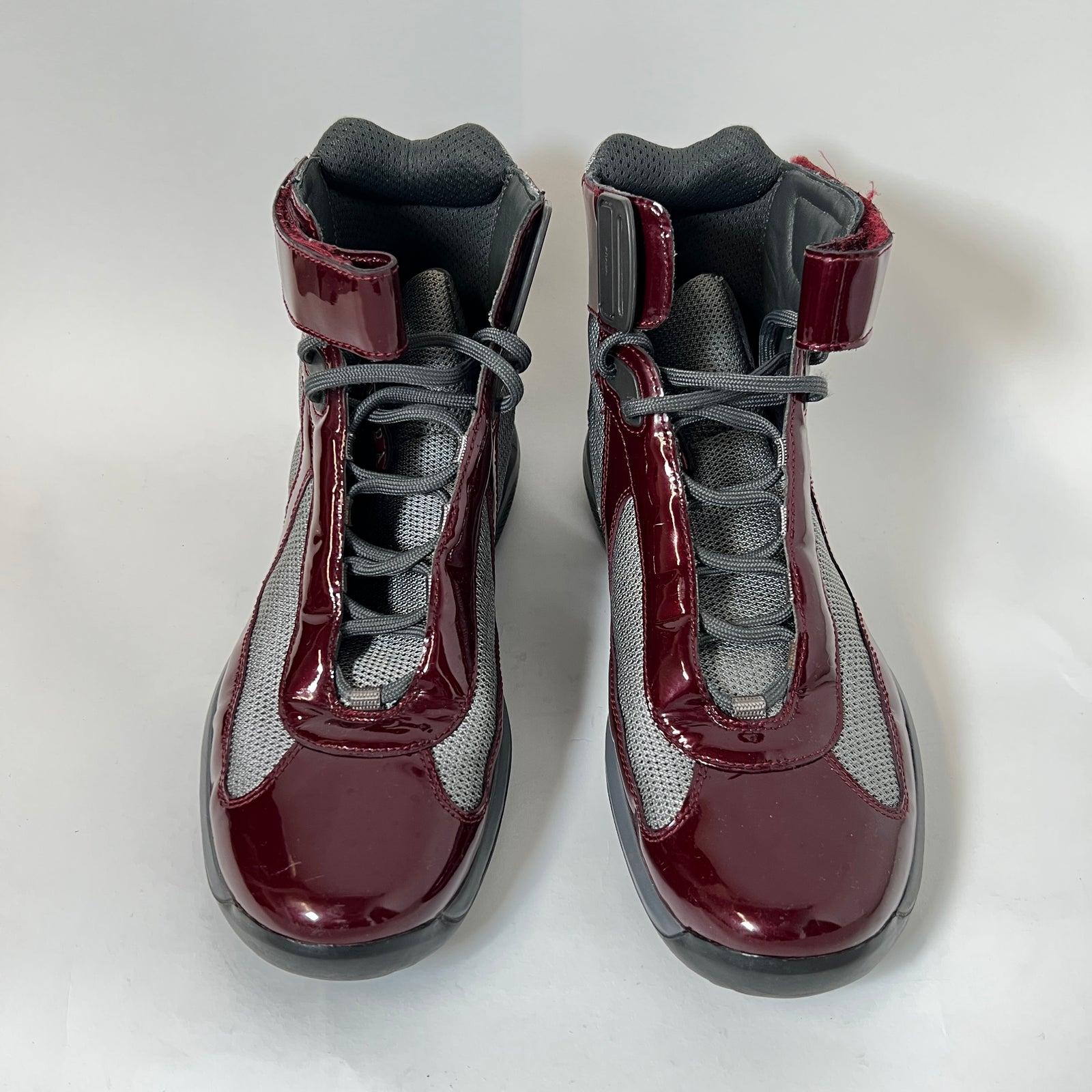 Prada Burgundy High Top Cups Size 10.5